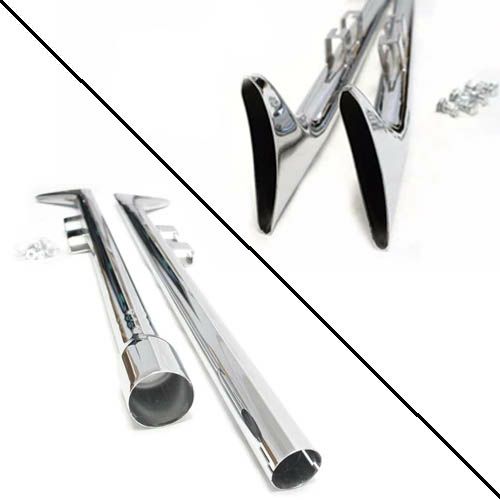 クラシック フィッシュテール スリップオンマフラー 39インチ クローム-02