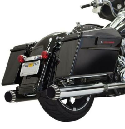 【SALE】Bassani クワイエット スリップオンマフラー クローム/ブラックエンド