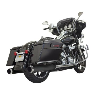 【SALE】Bassani クワイエット スリップオンマフラー ブラック/ブラックエンド