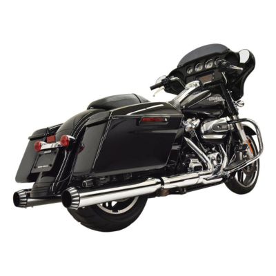 【SALE】Bassani クワイエット スリップオンマフラー クローム/ブラックエンド