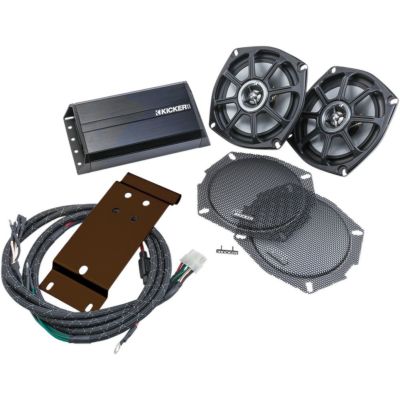 KICKER Coaxial ツアーパックスピーカー&アンプキット 96～98 FLHT/C/U、FLTR