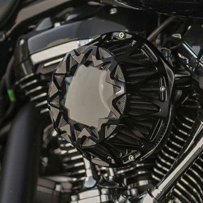Arlen Ness Crossfire ハイフローエアクリーナー ツインカムケーブルスロットル用 オールブラック