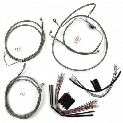 Magnum XRステンレス CVOケーブルキット 15～17インチ ステンレス/クロームフィッティング