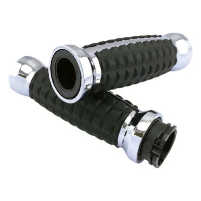 Drag Specialties グレネード グリップ　クローム　ケーブルスロットル車用
