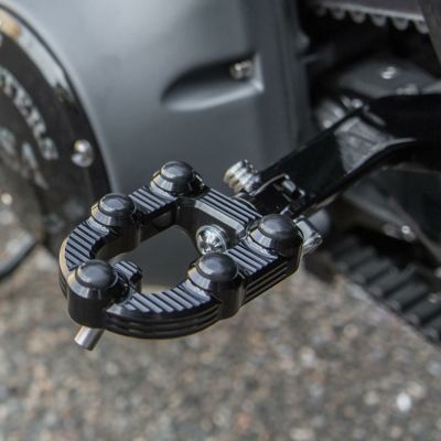Arlen Ness MXフットペグ ブラック オス型マウント