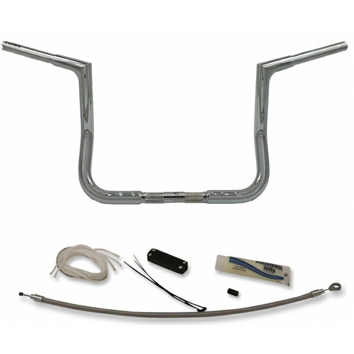 Fat Baggers 1.25インチフラットトップ ハンドルバー/ケーブルセット 12インチ クローム-01