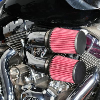 S&S チューンドインダクション・エアクリーナー ツインカム・電子制御スロットル用 クローム