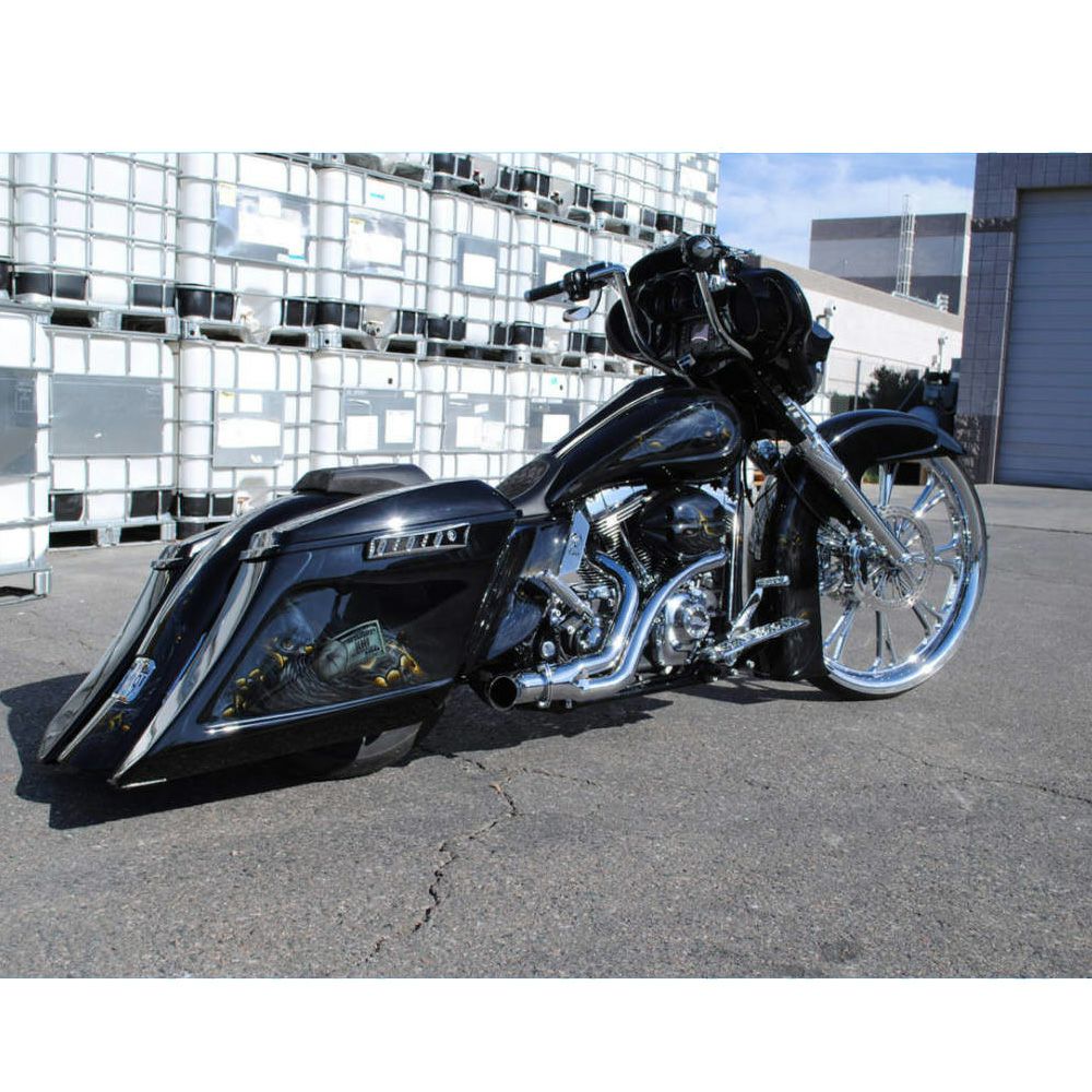 Dirty Bird BMF 2-1フルエキゾーストマフラー M8ツーリング用 クローム-04