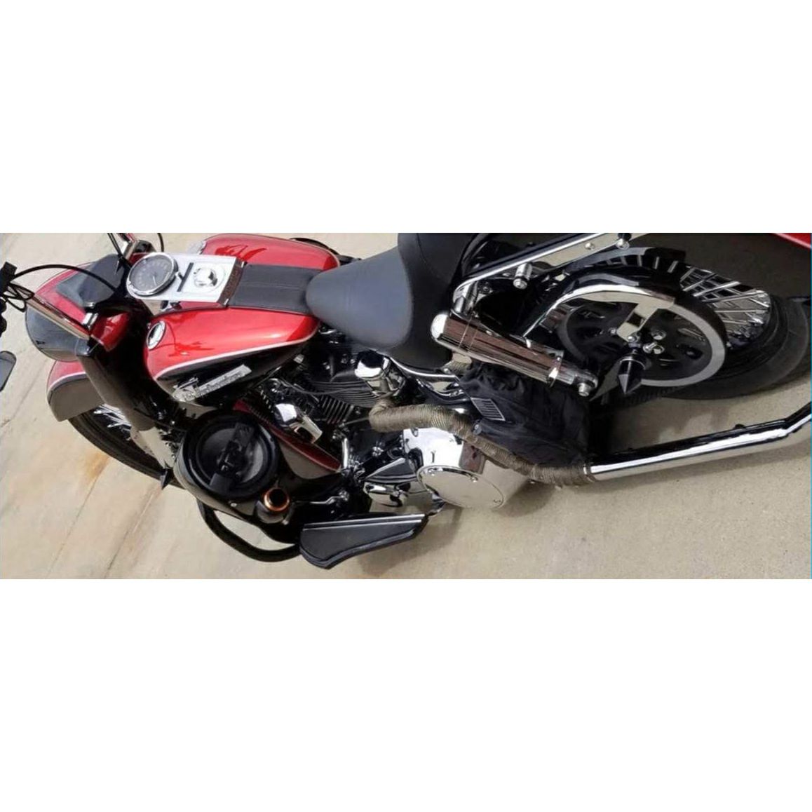 Dirty Bird Loud Lowers 8インチスピーカー用 ソフテイル ロワーフェアリング エンジンガード付 ブラック-05