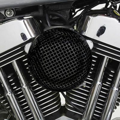 Drag Specialties BOB 5.5インチ レトロスタイル エアクリーナー　ブラック