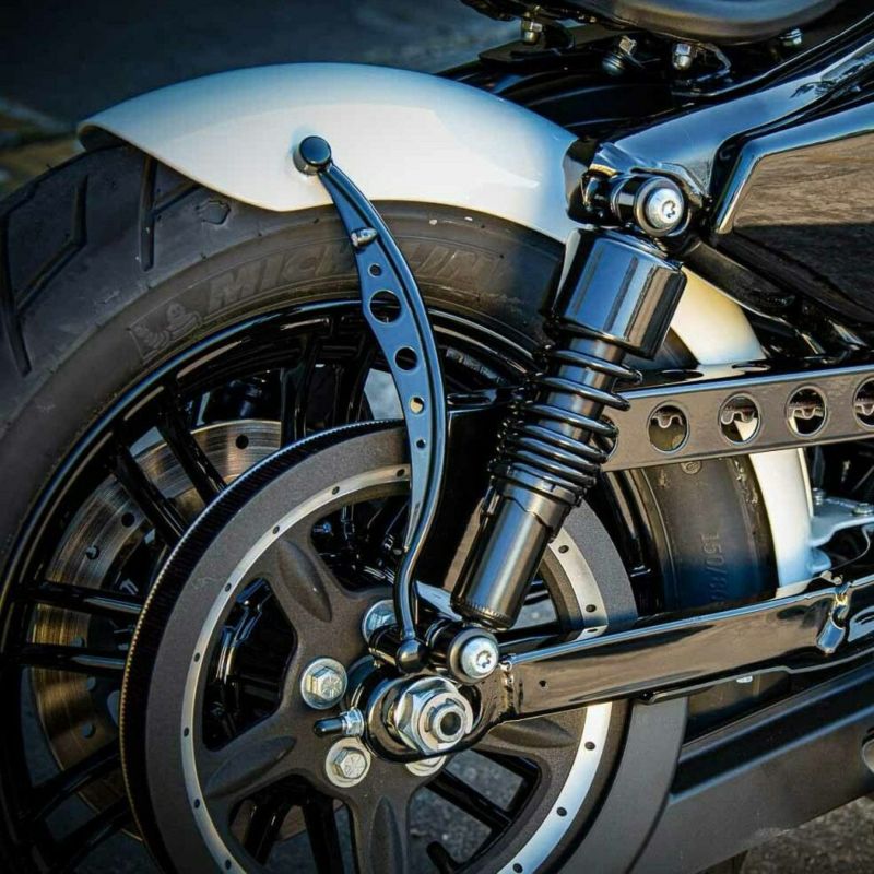 Ricks Motorcycles スポーツスター用 スウィングアームマウント・ボバーリアフェンダー 未塗装-01