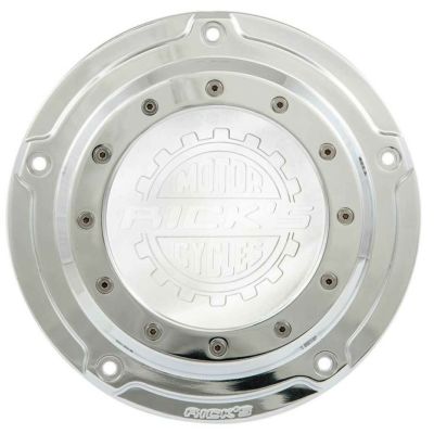 Ricks Motorcycles Porthole・2019～2024 ソフテイル用ダービーカバー ロゴ入り ポリッシュ