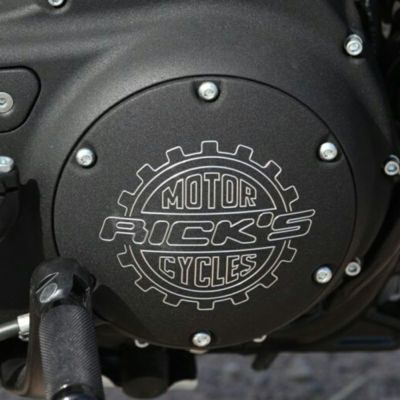 Ricks Motorcycles スポーツスター用 ダービーカバー リンクルブラック