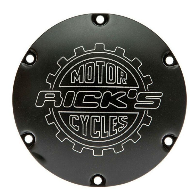 Ricks Motorcycles スポーツスター用 ダービーカバー マットブラック-02