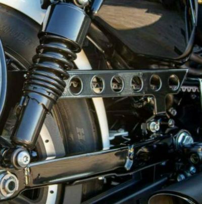 Ricks Motorcycles スポーツスター用 ラウンドホール・ベルトガード グロスブラック