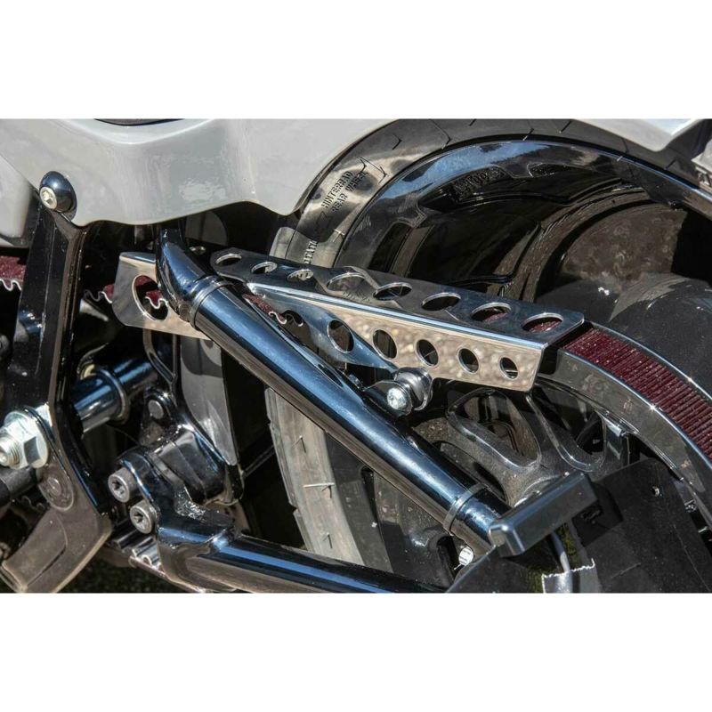 Ricks Motorcycles M8ソフテイル用 ラウンドホール・ベルトガード ポリッシュ-01