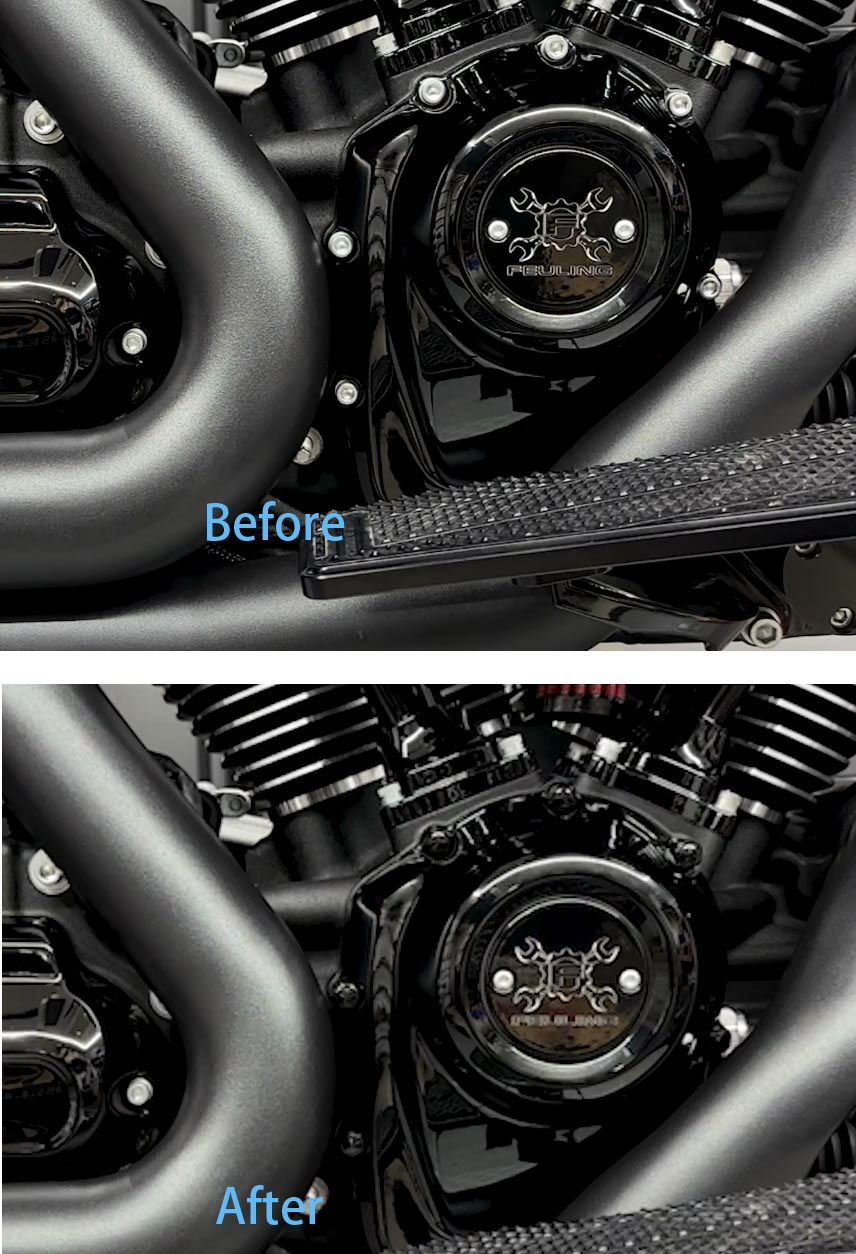 CIRO ダイアモンドカット ボルトキャップカバー ブラック M8ソフテイル・ツーリング-02