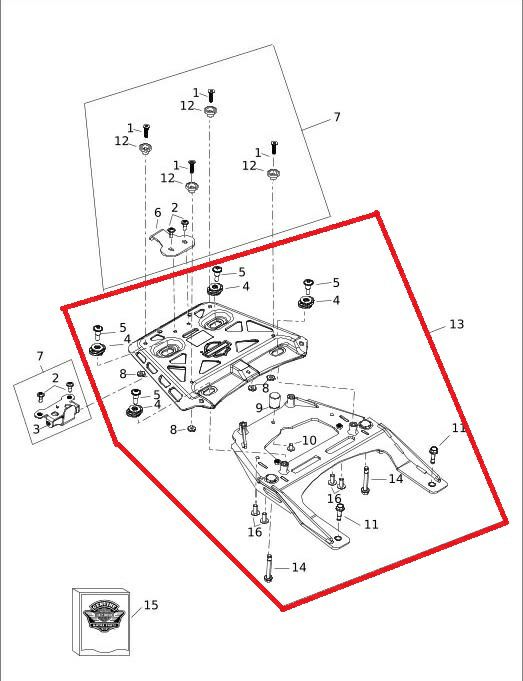 ハーレーPan America用 トップケースマウントシステム-04