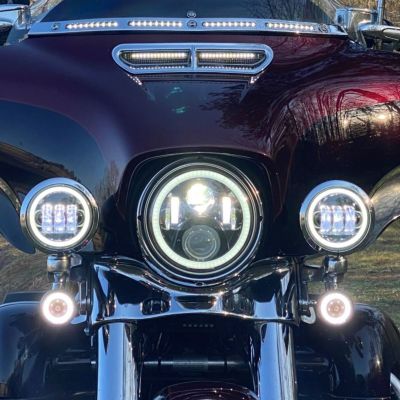 カスタムダイナミクス (Custom Dynamics) 4.5インチ・HALOリング付LEDパッシングライト ブラック