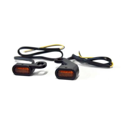 Fastline LED超小型ウインカー ケーブルクラッチ車ツーリングモデル用 ブラック/アンバー