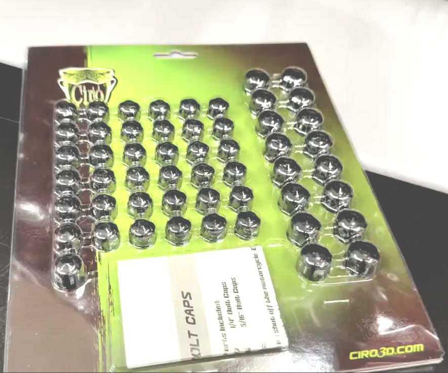 CIRO ダイアモンドカット ボルトキャップカバー クローム M8ソフテイル・ツーリング-01