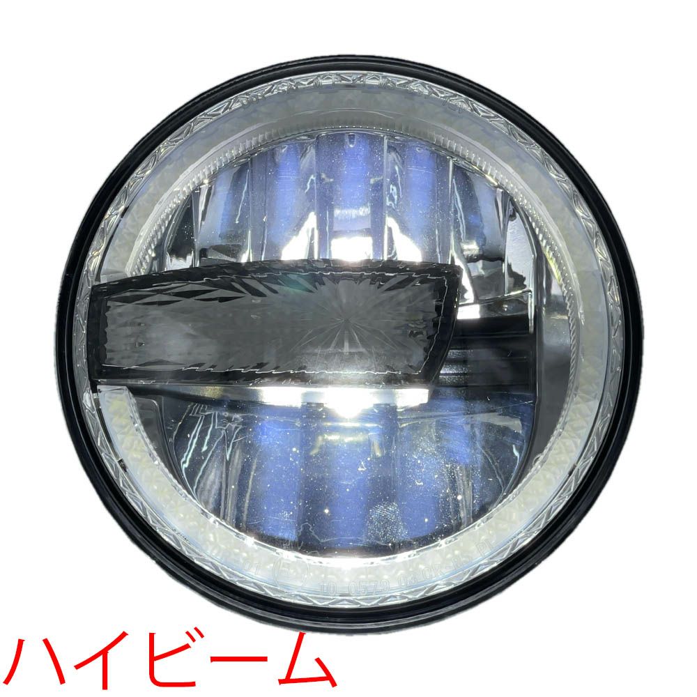 リフレクターLED 7インチ・ヘッドライト ブラック-04