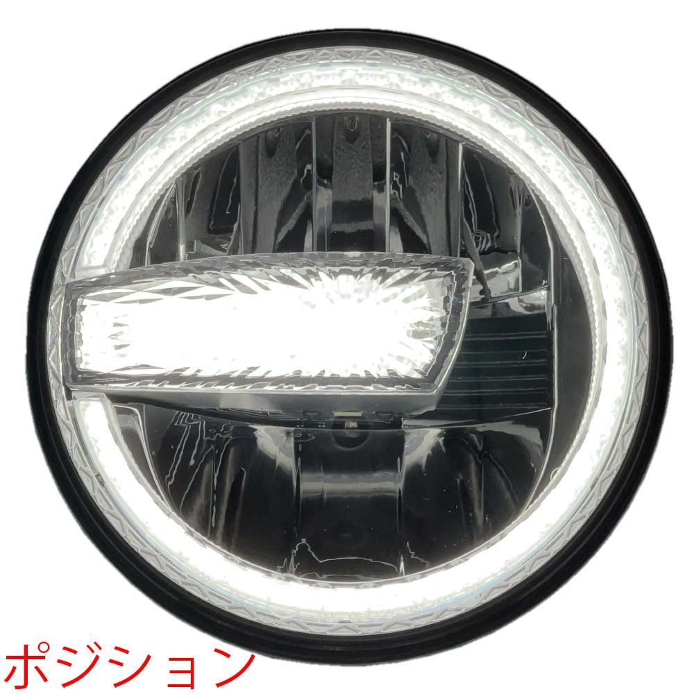 リフレクターLED 7インチ・ヘッドライト ブラック-05