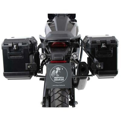 HEPCO&BECKER エクスプローラー(カットアウト)・ハーレーPan America用 サイドボックスキット ブラック
