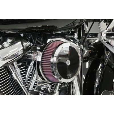 K&N Street Metal・ハーレーM8用ハイフローエアクリ―ナー クローム