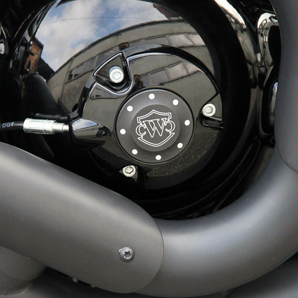 CULT WERK  Vロッド用 クラッチカバー ブラック-01