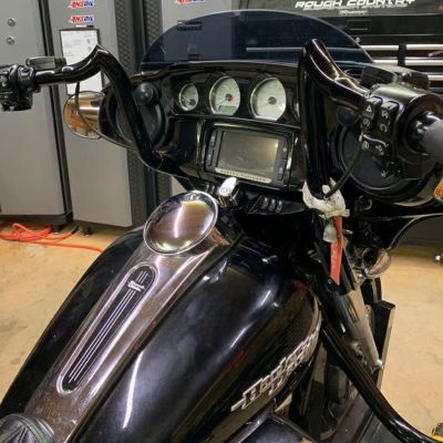 KST Kustoms BISON BAGGER 1.5インチ径 ハンドルバー 12インチ グロスブラック