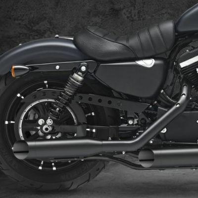 KessTech 音量可変スリップオンマフラー 2017～2021 スポーツスターXL1200NS、XL1200XS マットブラック EURO4