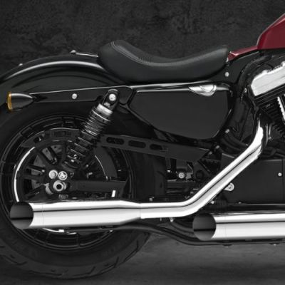 KessTech 音量可変スリップオンマフラー 2017～2020 スポーツスターXL1200CX クローム/スラッシュアウト EURO4