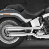 KessTech 音量可変スリップオンマフラー 2012～2016 Softail FLSTF、FLSTFB クローム EURO3-01