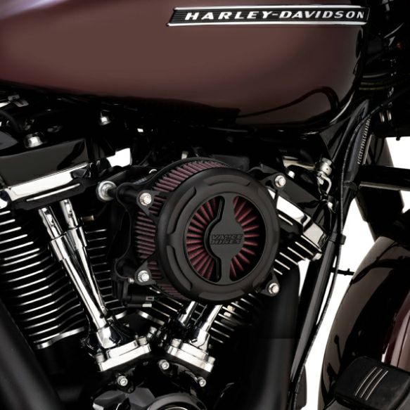 Vance & Hines VO2 ブレード エアクリーナー ハーレーM8 Softail用 リンクルブラック-01