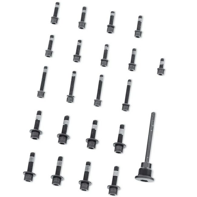 M8 Touring、Trike、Softail用 トランスミッションハードウェアキット グロスブラック-02