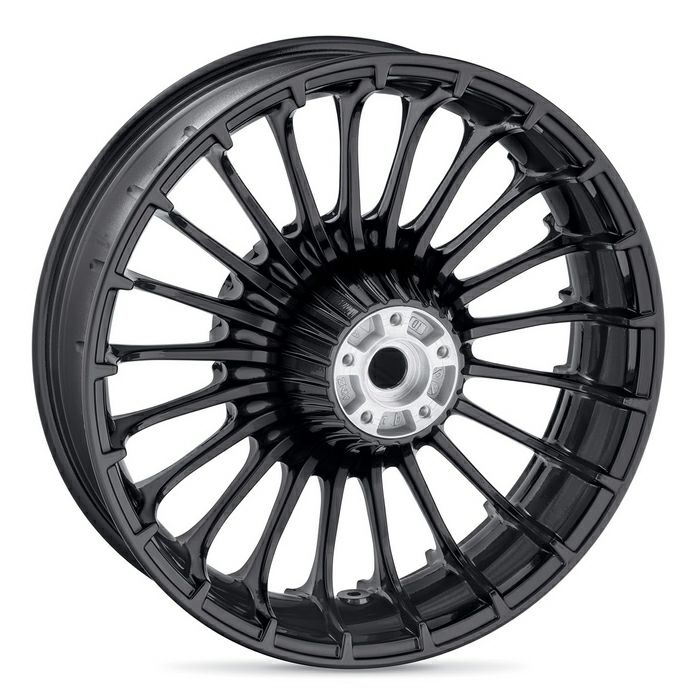Turbine・ハーレー Touring用 18 x 5.0 リアホイール グロスブラック-01