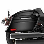 FXLRS用ハードサドルバッグ Stallion エクストララージ グロスブラック Viking Bags
