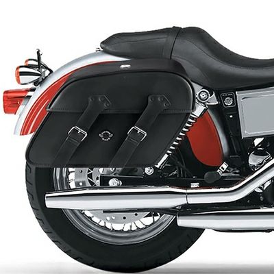 FXDL用レザーサドルバッグ Raven エクストララージ  Viking Bags
