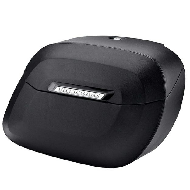 ハーレー・FXDB用 Lamellar レザーカバード・ラージ ハードサドルバッグ グロスブラック Viking Bags-03