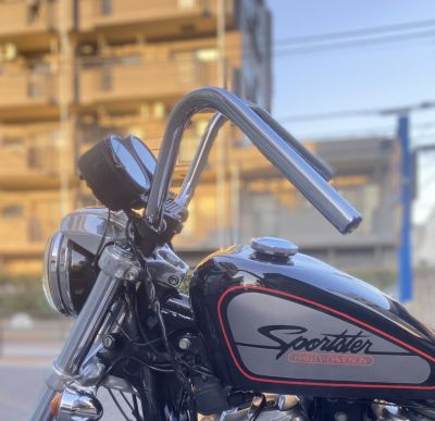 MCS FXWGスタイル ハンドルバー クローム ディンプルあり