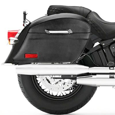 ヘリテイジ用ハードサドルバッグ（レザーカバー） Stallion エクストララージ  Viking Bags