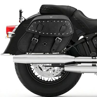 ヘリテイジ用レザーサドルバッグ（スタッド付） Odin ラージ  Viking Bags