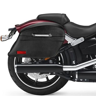 FXBR＆FXSB用ハードサドルバッグ（レザーカバー） Stallion エクストララージ  Viking Bags