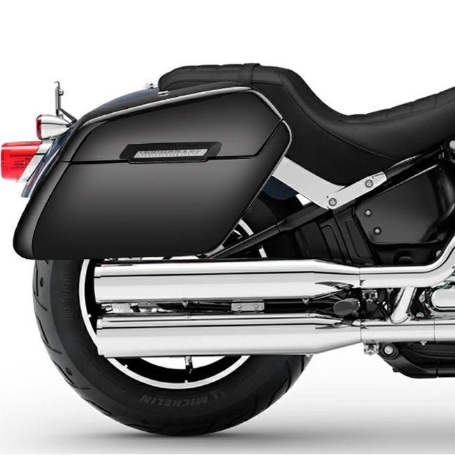FXLR用ハードサドルバッグ Baldur エクストララージ グロスブラック 
