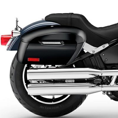 FXLR用ハードサドルバッグ Vale エクストララージ グロスブラック Viking Bags
