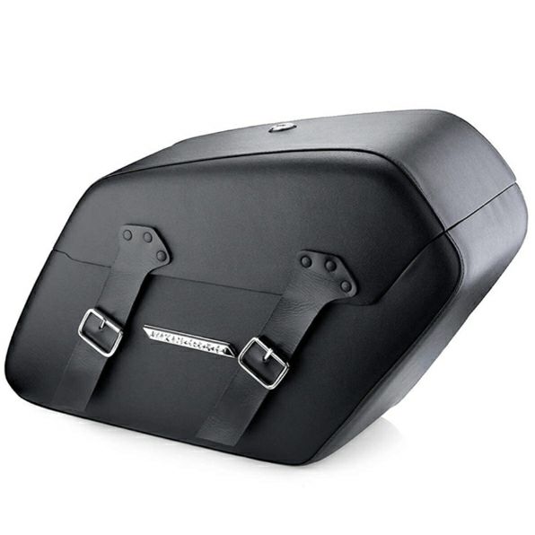 ハーレー・FXBB用 Baldur レザーカバード・XL ハードサドルバッグ グロスブラック Viking Bags-03