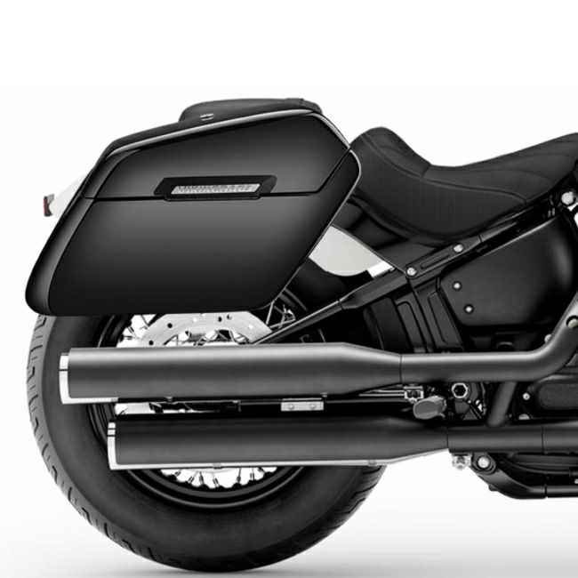 ハーレー・FXBB用 Baldur エクストララージ・ハードサドルバッグ グロスブラック Viking Bags-01