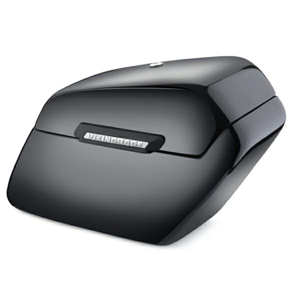 ハーレー・FXBB用 Baldur エクストララージ・ハードサドルバッグ グロスブラック Viking Bags-03