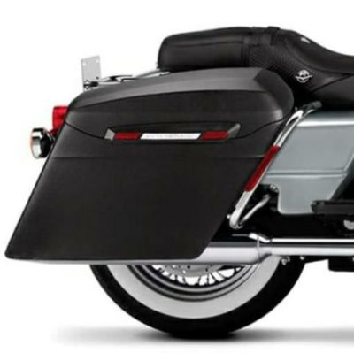FLHR用ハードサドルバッグ 4.5インチ ストレッチ エクストララージ グロスブラック Viking Bags